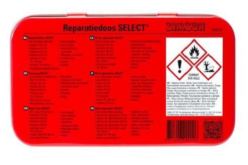 Laad de afbeelding in de Gallery-viewer, Simson Reparatiedoos Select 12,5 Cm Aluminium Rood/Wit 23-Delig
