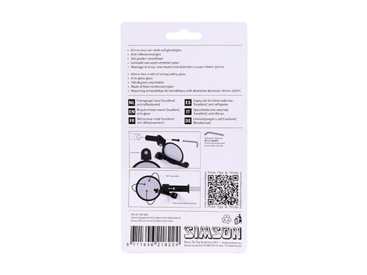 Simson Spiegel Rond Excellent In Stuur Anti Reflectie