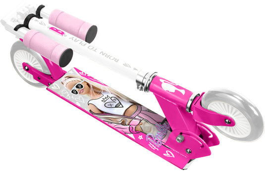 Stamp ​​​​​​​2-Wiel Kinderstep Barbie Opvouwbaar Voetrem Roze
