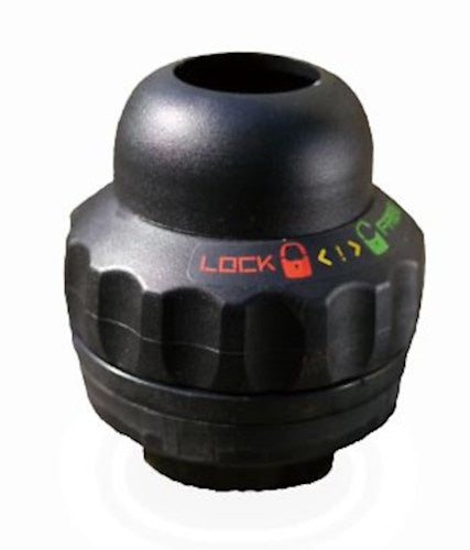 Post Moderne Balhoofdstel Met Geïntegreerd Stuurslot 1 1/8 Inch Zwart