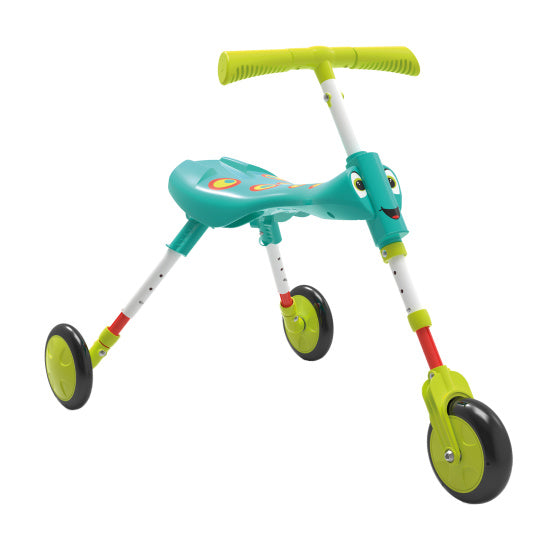 Laad de afbeelding in de Gallery-viewer, The Bugs Scuttlebug Xl Splodge Loopfiets Met 3 Wielen Junior Turquoise/Groen
