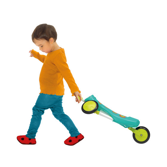 Laad de afbeelding in de Gallery-viewer, The Bugs Scuttlebug Xl Splodge Loopfiets Met 3 Wielen Junior Turquoise/Groen
