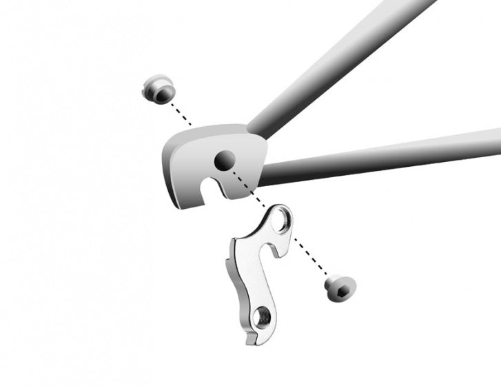 Laad de afbeelding in de Gallery-viewer, Union Derailleurhanger Gh-255 Bulls 60 Mm Zilver
