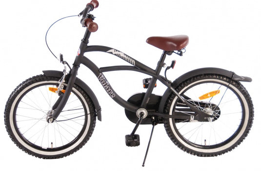 Volare Black Cruiser 18 Inch 27 Cm Jongens Terugtraprem Matzwart