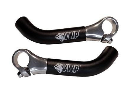 Vwp Bar Ends Gebogen Aluminium 15 Cm Zwart