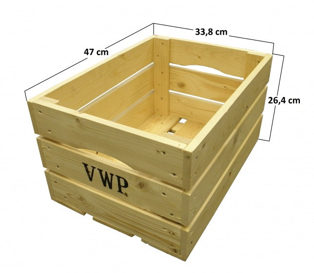 Laad de afbeelding in de Gallery-viewer, Vwp Fietskrat Hout Naturel 40 Liter
