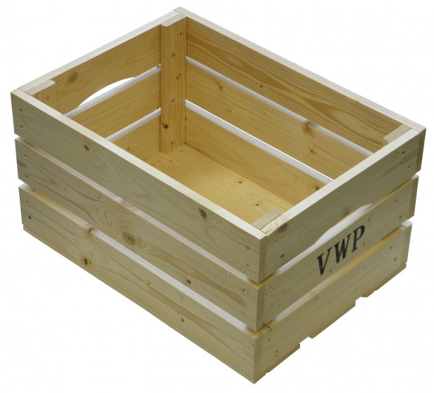 Laad de afbeelding in de Gallery-viewer, Vwp Fietskrat Hout Naturel 40 Liter
