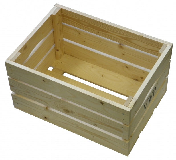 Laad de afbeelding in de Gallery-viewer, Vwp Fietskrat Hout Naturel 40 Liter
