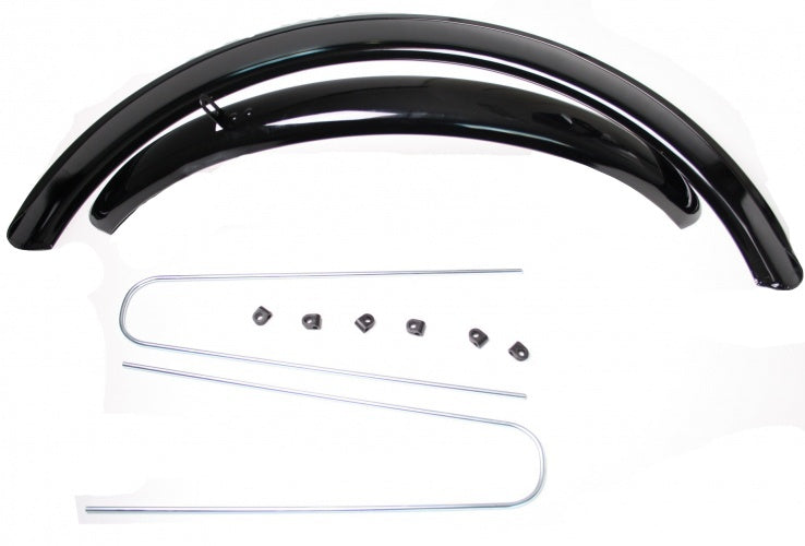 Laad de afbeelding in de Gallery-viewer, Vwp Spatbordenset Atb 26 Inch Staal Zwart
