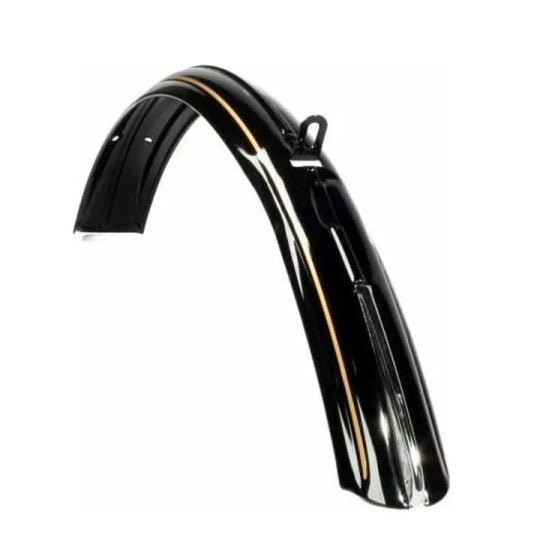 Laad de afbeelding in de Gallery-viewer, Vwp Voorspatbord 28 Inch Staal Zwart/Goud
