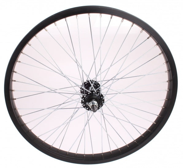 Laad de afbeelding in de Gallery-viewer, Vwp Voorwiel Freestyle 20 Inch Aluminium 48G Zwart
