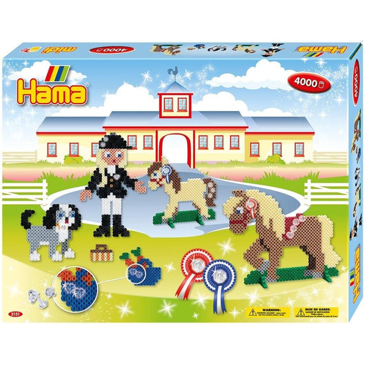 Hama Strijkkralen Paardenrijsschool 4000 Stuks Multicolor/Glitter