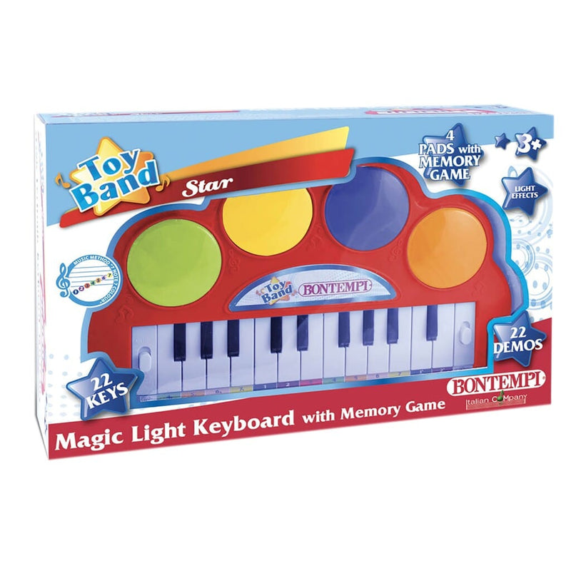 Laad de afbeelding in de Gallery-viewer, Bontempi Magic Light Keyboard 22 Toetsen + 4 Drumpads
