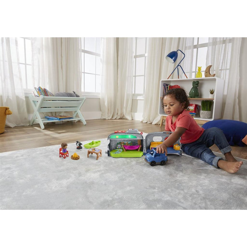 Laad de afbeelding in de Gallery-viewer, Fisher Price Little People Camper + Licht En Geluid
