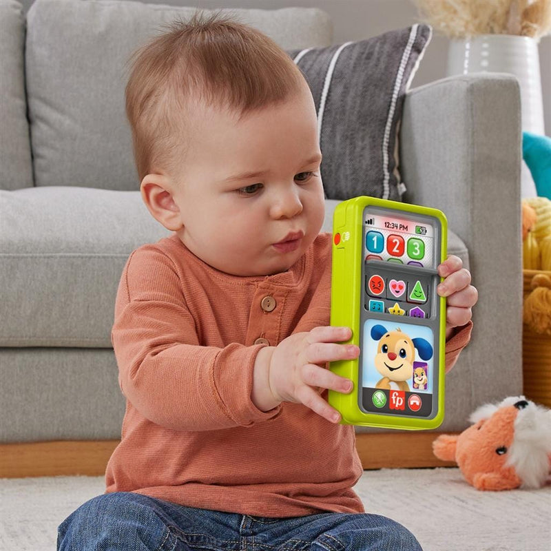 Laad de afbeelding in de Gallery-viewer, Fisher Price 2In1 Slepen En Leren Smartphone + Licht En Geluid
