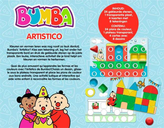 BUMBA: SPEL "ARTISTICO" LEER KLEUREN EN VORMEN HERKENNEN