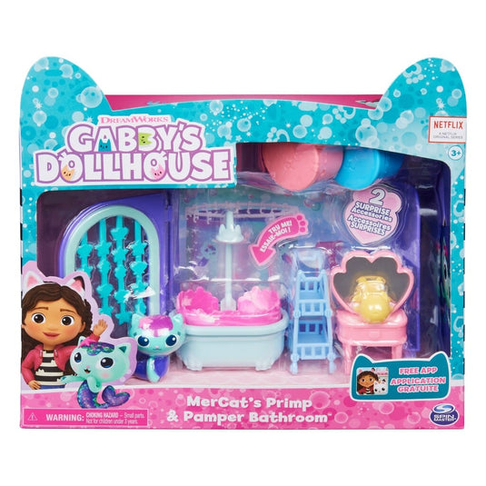 Spin Master Gabbys Dollhouse Mercats Primp And Pamper Badroom