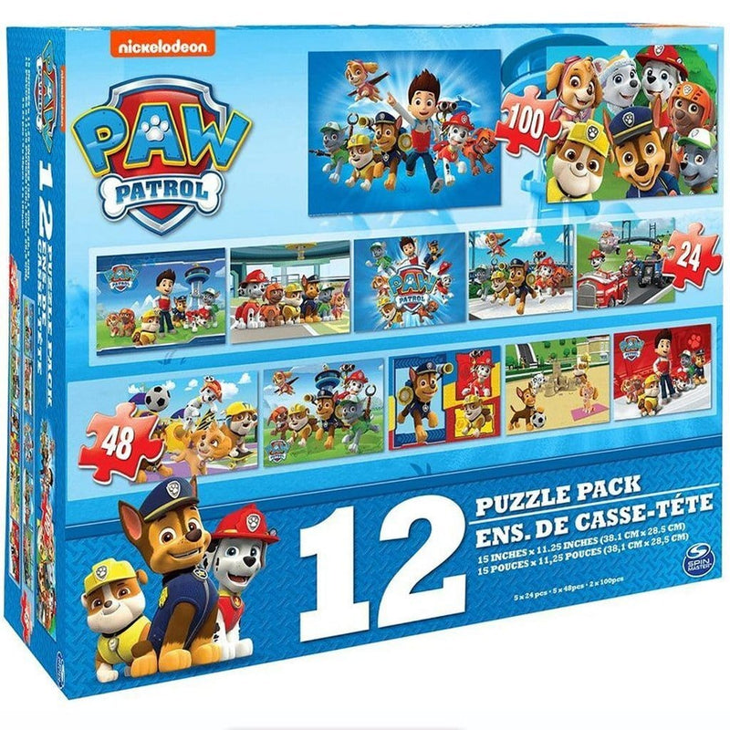 Laad de afbeelding in de Gallery-viewer, Paw Patrol 12In1 Puzzelset 25/48/100 Stukjes
