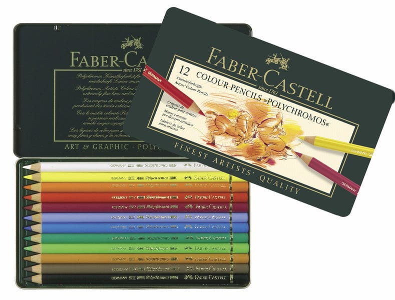 Laad de afbeelding in de Gallery-viewer, Faber Castell Fc-110012 Kleurpotlood Polychromos 3,8Mm Kerndikte Etui Ã 12 Stuks
