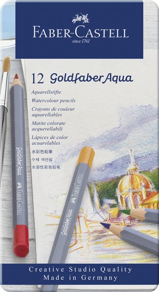 Laad de afbeelding in de Gallery-viewer, Faber Castell Fc-114612 Aquarelkleurpotlood Faber-Castell Goldfaber Etui 12 Stuks
