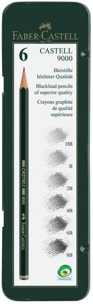 Laad de afbeelding in de Gallery-viewer, Faber Castell Fc-119063 Potlood 9000 Bliketui A 6 Stuks
