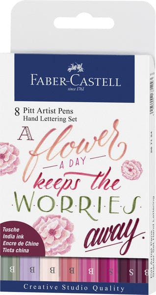 Faber Castell Fc-267124 Tekenstift Faber-Castell Pitt Artist Pen Letteringset 8X