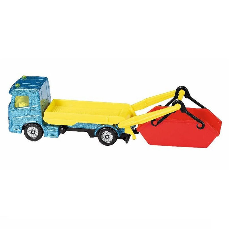 Laad de afbeelding in de Gallery-viewer, Siku 1695 Vrachtwagen + Puincontainer En Aanhanger
