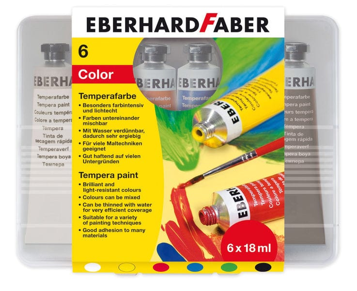 Laad de afbeelding in de Gallery-viewer, Eberhard Faber Ef-575505 Plakkaatverf 6 Kleuren Tube 18 Ml
