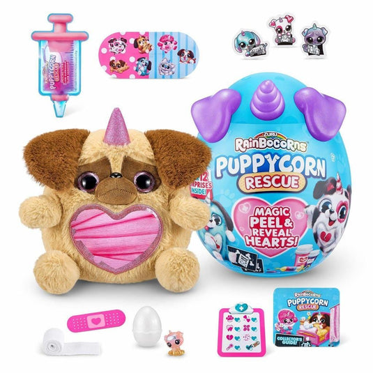 Zuru Rainbocorns Puppycorn Rescue Knuffel Pup Assorti