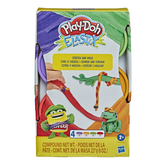 Play-Doh Elastix Klei 4 Potjes Assorti