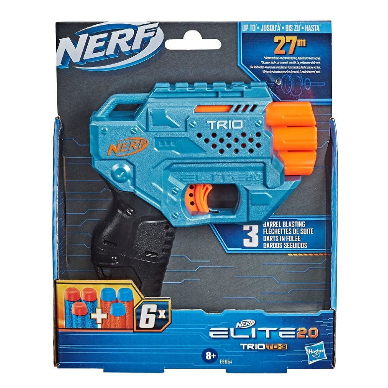 Laad de afbeelding in de Gallery-viewer, Nerf Elite 2.0 Trio Td 3 Blaster + 6 Darts
