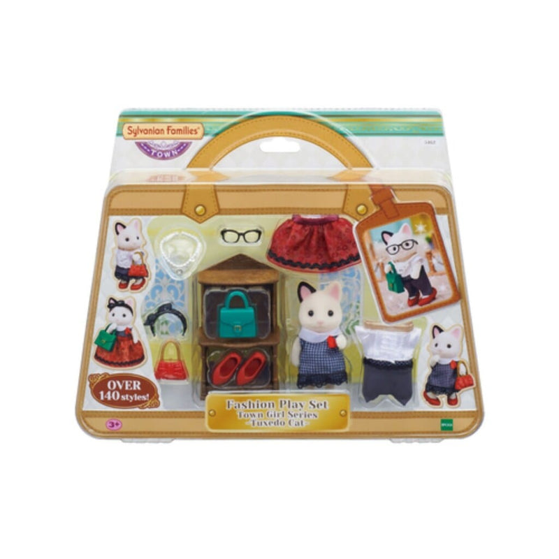 Laad de afbeelding in de Gallery-viewer, Sylvanian Families 5462 Modespeelset Tuxedo Kat
