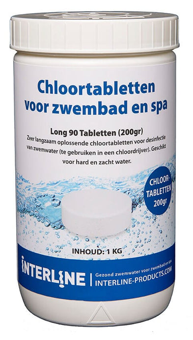 Interline Chloortabletten - Long90 200Gram/1Kg