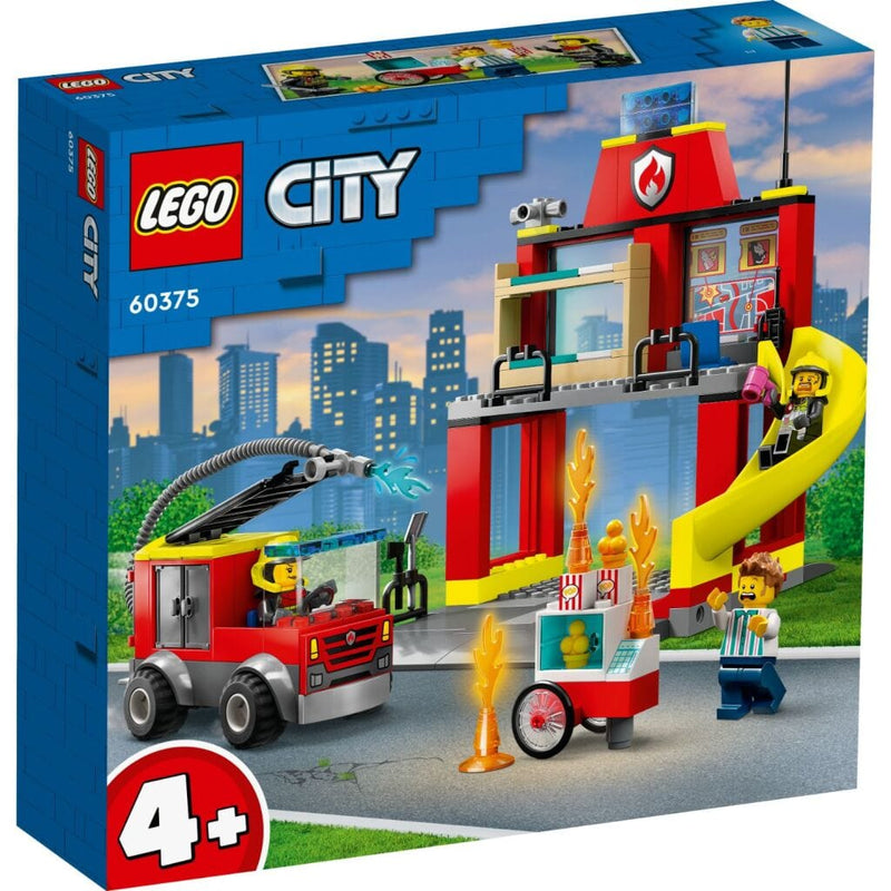 Laad de afbeelding in de Gallery-viewer, Lego City 60375 Brandweerkazerne En Brandweerwagen
