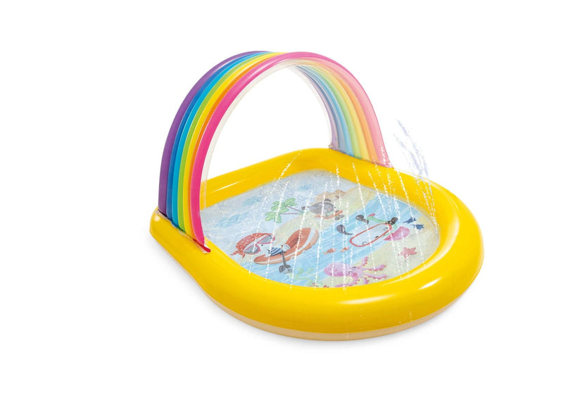 Laad de afbeelding in de Gallery-viewer, Intex Regenboog Zwembad Met Watersproeiers
