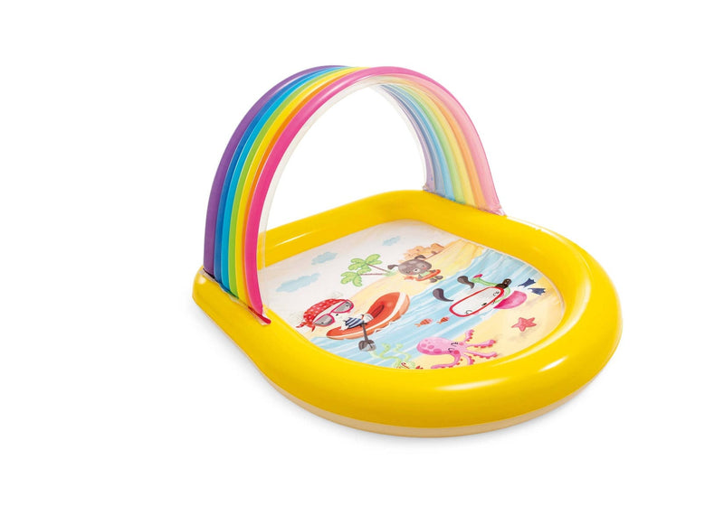 Laad de afbeelding in de Gallery-viewer, Intex Regenboog Zwembad Met Watersproeiers
