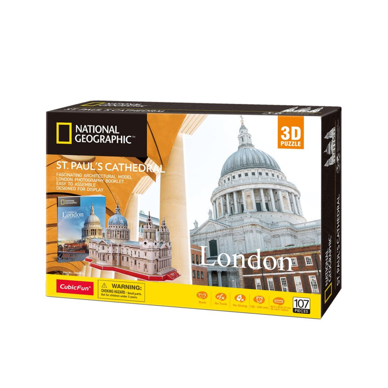 Laad de afbeelding in de Gallery-viewer, Cubic Fun National Geographic 3D Puzzel St. Pauls Cathedral 107 Stukjes
