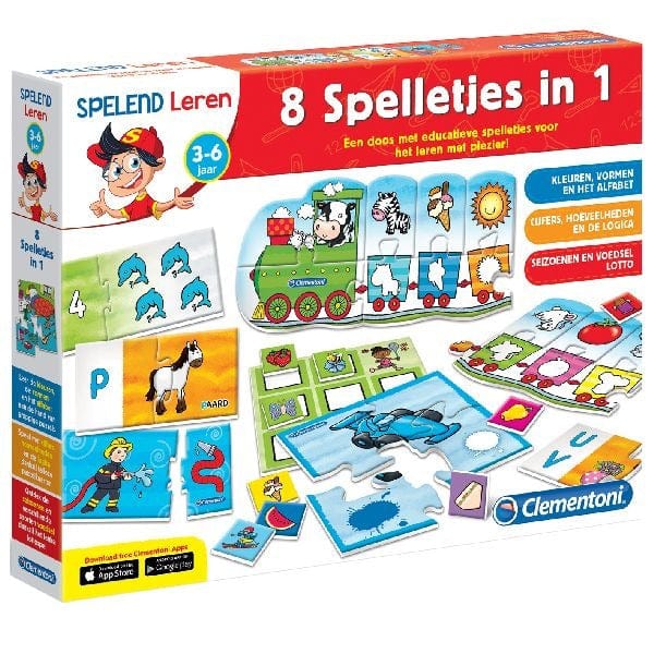 Laad de afbeelding in de Gallery-viewer, Clementoni Leerspel 8In1 Spelletjes
