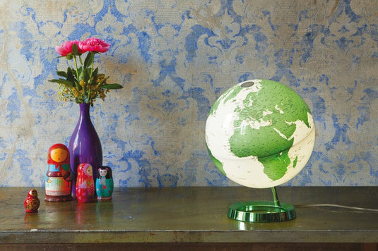 Atmosphere Nr-0331F7N4-Gb Globe Bright Hot Green 30Cm Diameter Kunststof Voet Met Verlichting