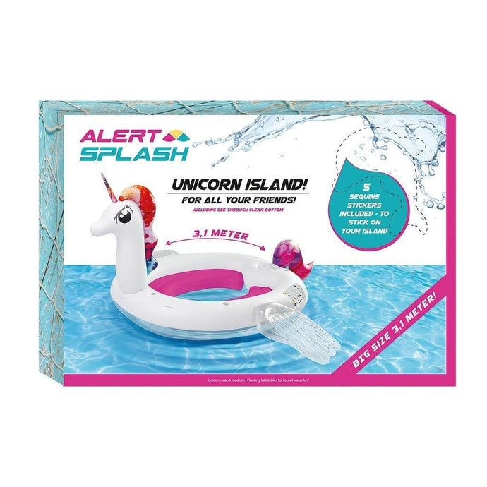 Alert Splash Opblaasbaar Eenhoorn Eiland 310X270X175 Cm + 5 Stickers