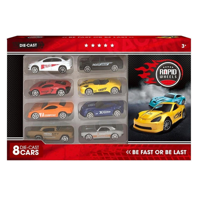 Basic Rapid Wheels Die-Cast Auto'S 8 Stuks