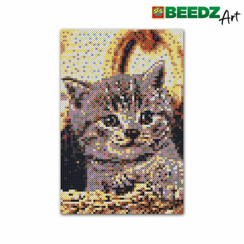 Laad de afbeelding in de Gallery-viewer, Ses Creative Beedz Art Strijkkralen Kitten 45.5X30 Cm 7000 Stuks
