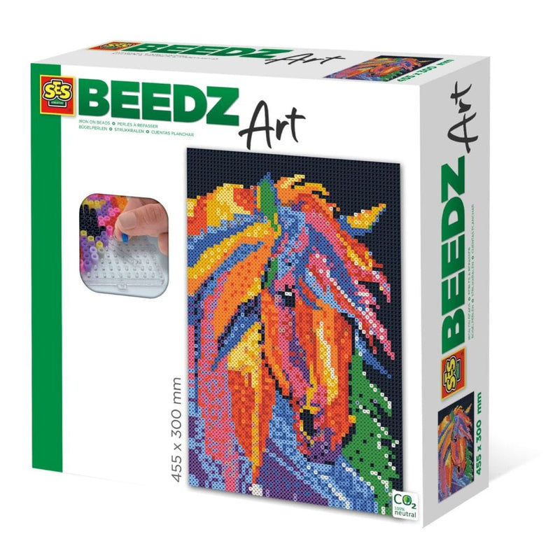 Laad de afbeelding in de Gallery-viewer, Ses Creative Beedz Art Strijkkralen Paard Fantasie 45.5X30 Cm 7000 Stuks
