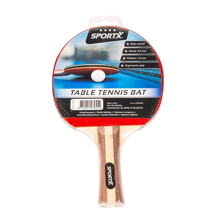 Sportx 4 Sterren Tafeltennisbat Hout/Rubber