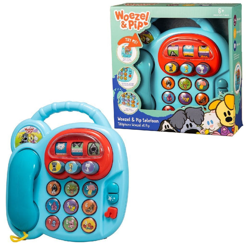 Laad de afbeelding in de Gallery-viewer, Woezel En Pip Rubo Toys Woezel En Pip Telefoon Met Geluid
