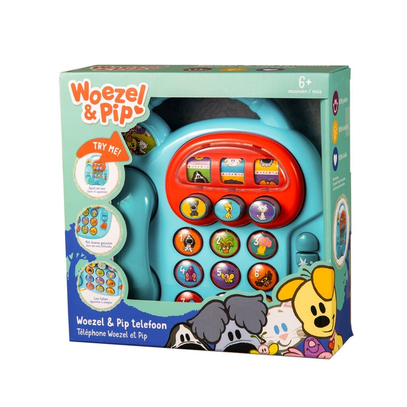 Laad de afbeelding in de Gallery-viewer, Woezel En Pip Rubo Toys Woezel En Pip Telefoon Met Geluid
