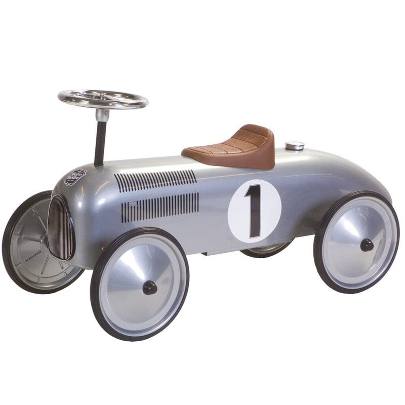 Laad de afbeelding in de Gallery-viewer, Retro Roller Metalen Loopauto Jean 75X40X40 Cm Zilver
