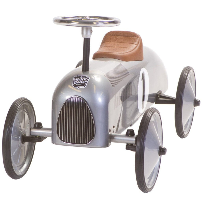 Laad de afbeelding in de Gallery-viewer, Retro Roller Metalen Loopauto Jean 75X40X40 Cm Zilver
