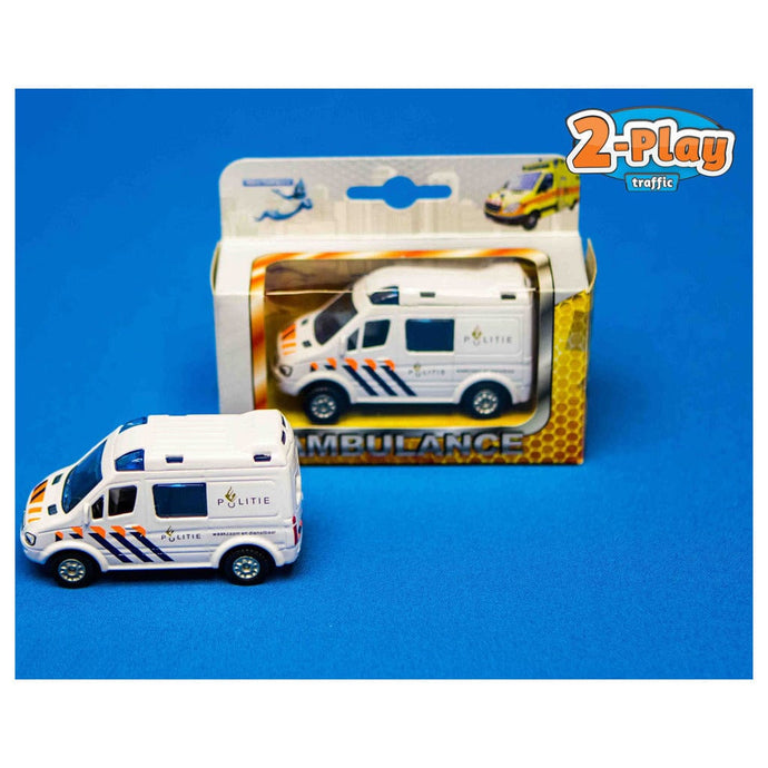 Basic Diecast Pull Back Politie Auto 8 Cm