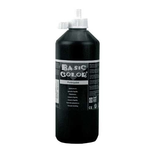 Basic Plakkaatverf Zwart 500 Ml